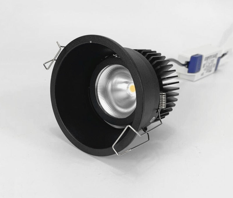 Narrow Border Anti-glare Dimmable Recessed COB LED Downlights AC85-265V 9W 12W 15W 20W LED Ceiling Lamps Hotel Villa Lighting