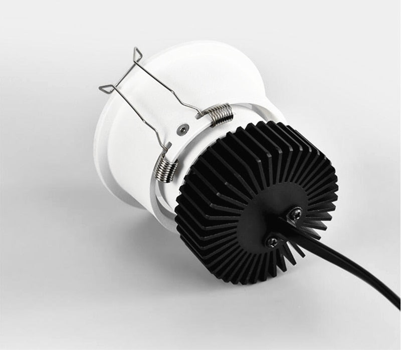 Narrow Border Anti-glare Dimmable Recessed COB LED Downlights AC85-265V 9W 12W 15W 20W LED Ceiling Lamps Hotel Villa Lighting