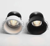 Narrow Border Anti-glare Dimmable Recessed COB LED Downlights AC85-265V 9W 12W 15W 20W LED Ceiling Lamps Hotel Villa Lighting