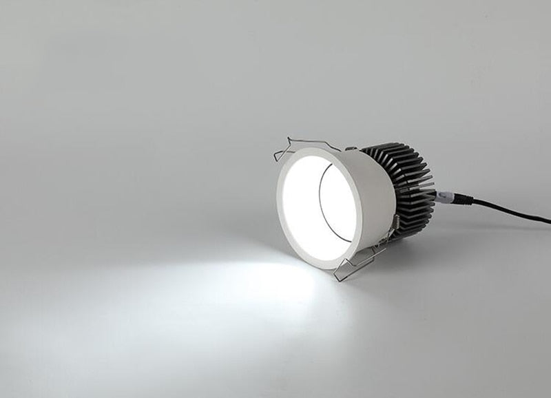 Narrow Border Anti-glare Dimmable Recessed COB LED Downlights AC85-265V 9W 12W 15W 20W LED Ceiling Lamps Hotel Villa Lighting