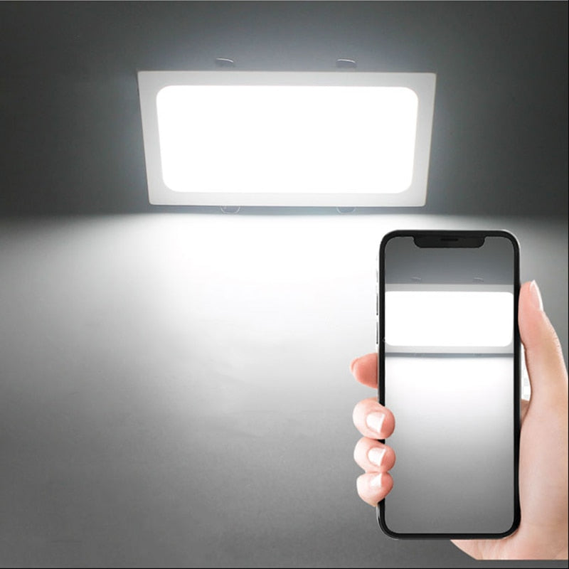 Panel Embedded LED Downlight 12W 18W 24W  Square LED Spotlight LED Ceiling Light AC110V 220V