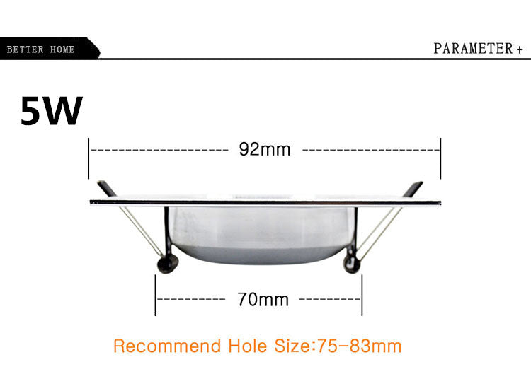 LED Square Downlights 5W 10W Dimmable AC85-265V Brush LED Ceiling Lamp DownLight for Kitchen/Home/Office Indoor Lighting