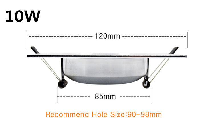 LED Square Downlights 5W 10W Dimmable AC85-265V Brush LED Ceiling Lamp DownLight for Kitchen/Home/Office Indoor Lighting