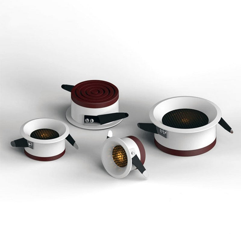 Recessed Dimmable Anti Glare LED Downlights 7W/9W/12W/15W/18W COB Ceiling Spot Lights AC90~260V Background Lamps