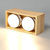 Modern Downlight LED Surface Mounted Ceiling Light Square Wood Color 9W 18W Spotlight For Dining Living Room
