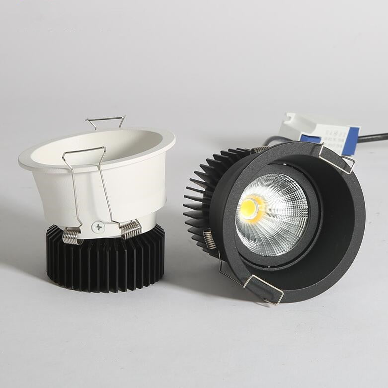 Dimmable Narrow Border Embedded Anti-Glare COB Ceiling Recessed Downlight 5W 7W 12W 20W LED Wall Wash Light Hotel Villa Lighting