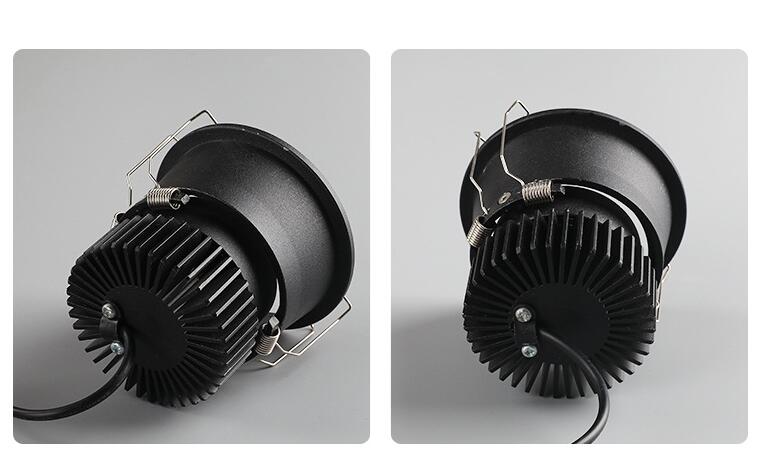 Dimmable Narrow Border Embedded Anti-Glare COB Ceiling Recessed Downlight 5W 7W 12W 20W LED Wall Wash Light Hotel Villa Lighting