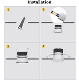Dimmable Narrow Border Embedded Anti-Glare COB Ceiling Recessed Downlight 5W 7W 12W 20W LED Wall Wash Light Hotel Villa Lighting