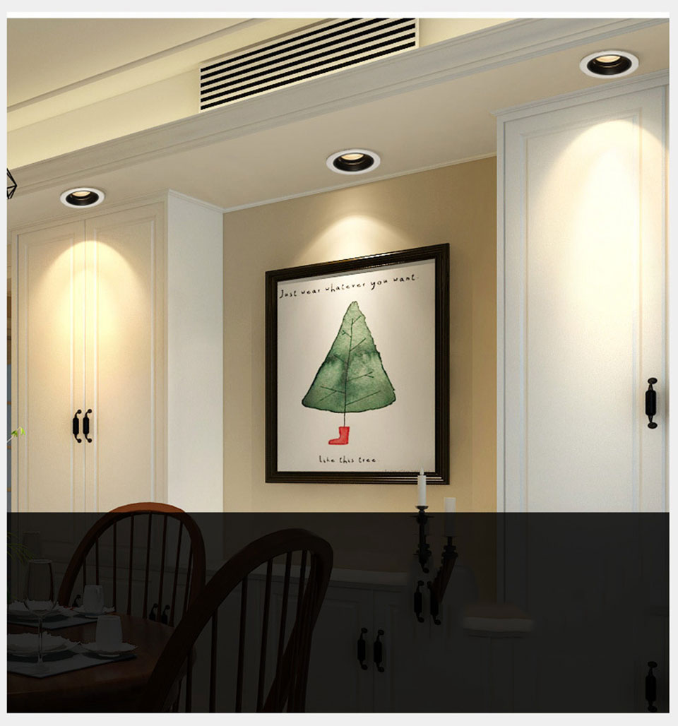 GD 3W 5W 10W 12W 15W LED Downlight AC220 Spot LED Anti Glare LED Spot For Home Decor + LED Driver