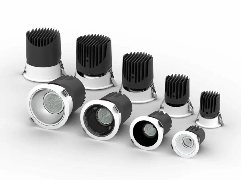 LED Recessed Downlight 220V 110V Dimmable 20W 25W 30W 36W COB CRI92 LED Spot lights Lighting Kits Ceiling Lights with LED Drive LED Ceiling Spot