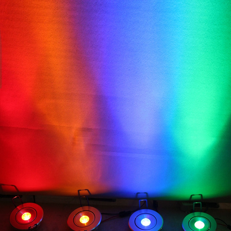 LED Recessed Downlight Cabinet Lamp 3W epistar led silver shell 85-265v downlight, White Red Blue Green Yellow