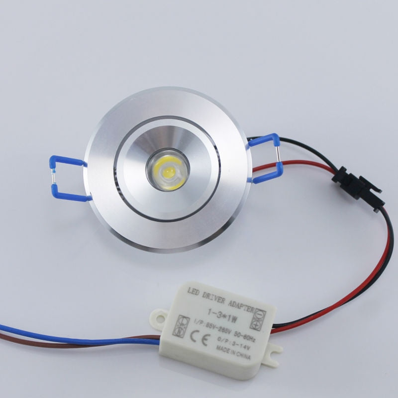 LED Recessed Downlight Cabinet Lamp 3W epistar led silver shell 85-265v downlight, White Red Blue Green Yellow