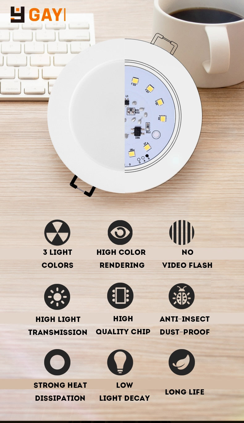 LED Downlight 3W 5W 7W 2021 round high quality Recessed Round LED Spot Lighting Bedroom Kitchen Indoor LED Down Light Lamp