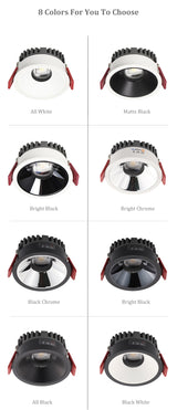 Dimmable LED Downlight 7W Anti-Glare led Ceiling Lamp AC 220V 110V LED Spot Lighting Bedroom Kitchen led Recessed Downlight