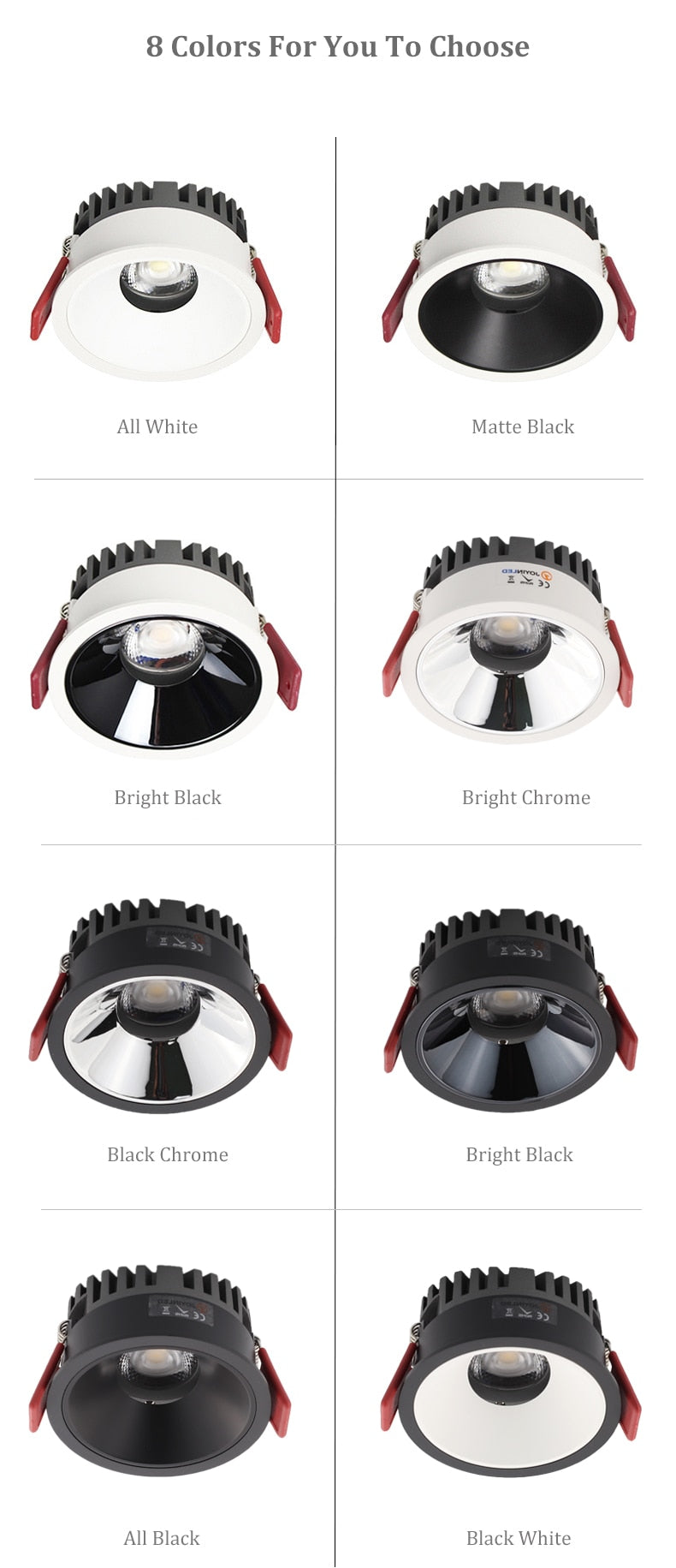 Dimmable LED Downlight 7W Anti-Glare led Ceiling Lamp AC 220V 110V LED Spot Lighting Bedroom Kitchen led Recessed Downlight