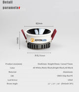 Dimmable LED Downlight 7W Anti-Glare led Ceiling Lamp AC 220V 110V LED Spot Lighting Bedroom Kitchen led Recessed Downlight