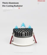 Dimmable LED Downlight 7W Anti-Glare led Ceiling Lamp AC 220V 110V LED Spot Lighting Bedroom Kitchen led Recessed Downlight