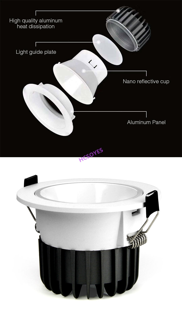 MIBOXER FUT070 FUT071 FUT072 6W 12W 18W RGB+CCT LED Downlight AC100~240V 50/60Hz Smart Phone APP / Remote / voice control