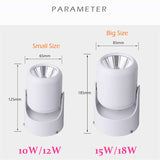 Dimmable LED Ceiling light down light 18W 15W 12W 10W No opening AC85-265V LED Downlight Ceiling lamp Spot light decoration