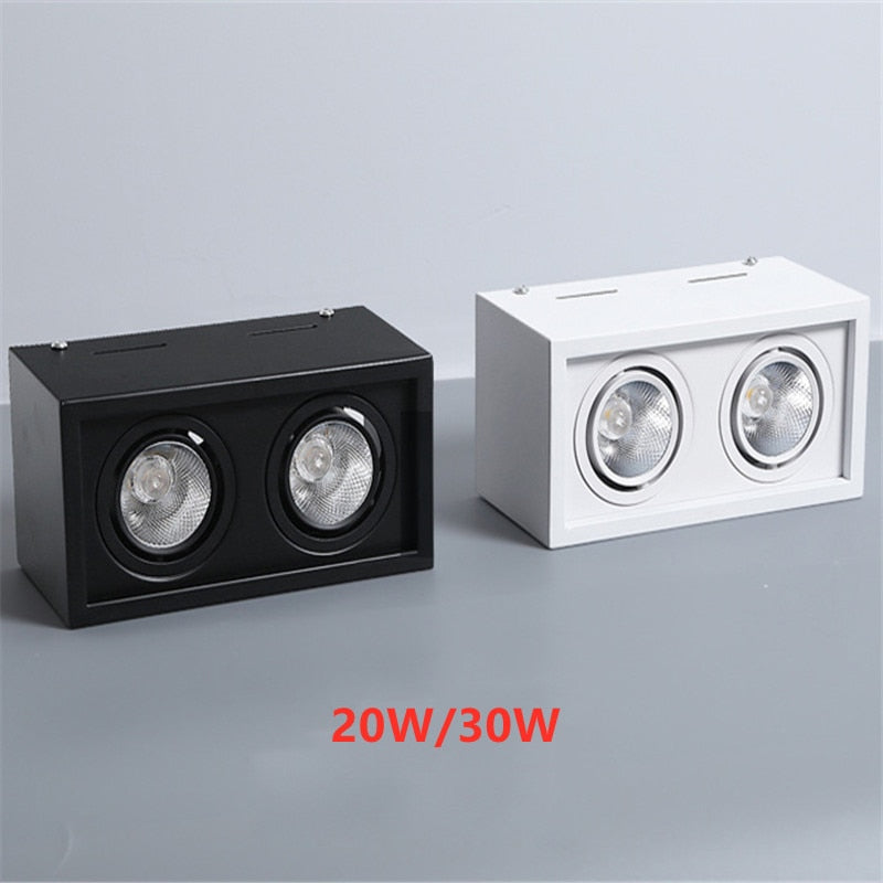 High quality Surface Mounted Adjustment LED COB Dimmable Downlights 10W 15W 20W 30W LED Ceiling Lamp Spot Lights AC85V-265V