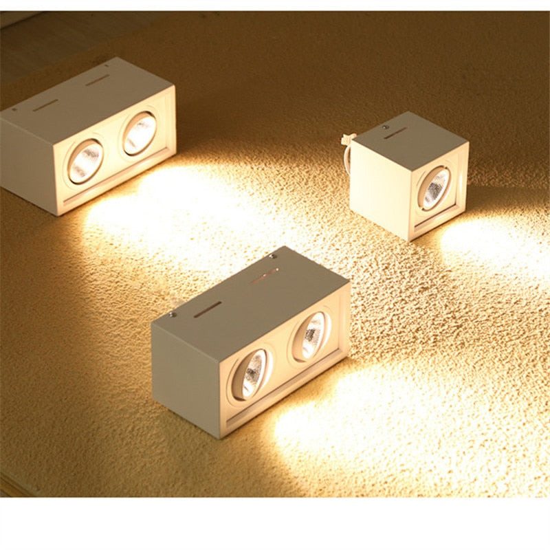 High quality Surface Mounted Adjustment LED COB Dimmable Downlights 10W 15W 20W 30W LED Ceiling Lamp Spot Lights AC85V-265V