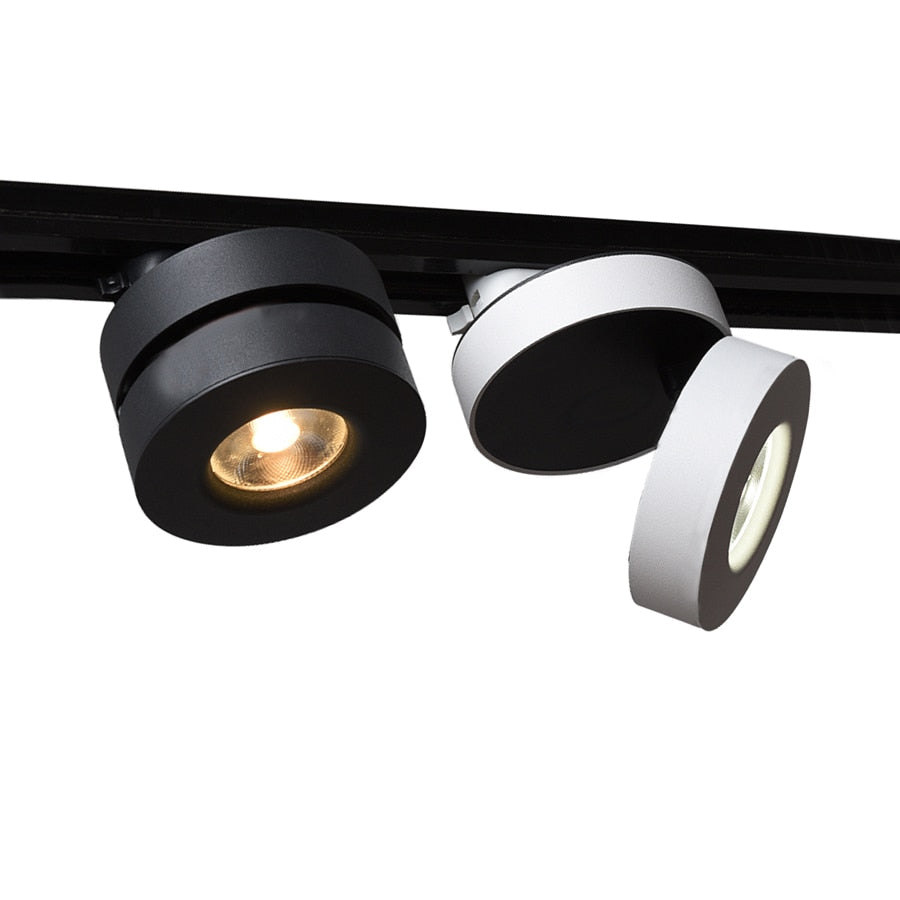 Folding COB LED Track Light 10W 12W LED Rail Spotlight 360 Degree Rotation LED Downlights For Dining Room Bar Counter Shop
