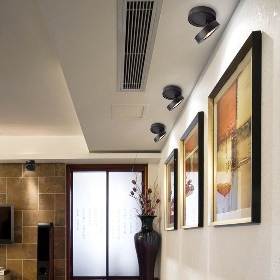 Folding COB LED Track Light 10W 12W LED Rail Spotlight 360 Degree Rotation LED Downlights For Dining Room Bar Counter Shop