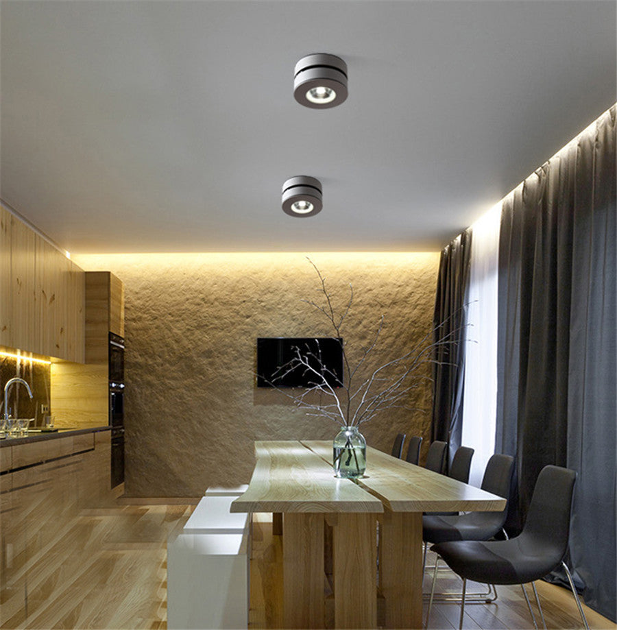 Folding COB LED Track Light 10W 12W LED Rail Spotlight 360 Degree Rotation LED Downlights For Dining Room Bar Counter Shop