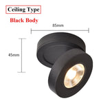 Folding COB LED Track Light 10W 12W LED Rail Spotlight 360 Degree Rotation LED Downlights For Dining Room Bar Counter Shop