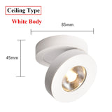 Folding COB LED Track Light 10W 12W LED Rail Spotlight 360 Degree Rotation LED Downlights For Dining Room Bar Counter Shop