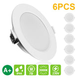 LED Downlight Ceiling 5W 6W 7W 8W 12W 15W 12PCS Warm White/Cold White 3000K Led Light AC 220V 230V 240V