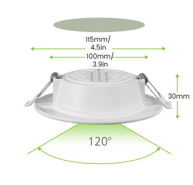LED Downlight Ceiling 5W 6W 7W 8W 12W 15W 12PCS Warm White/Cold White 3000K Led Light AC 220V 230V 240V