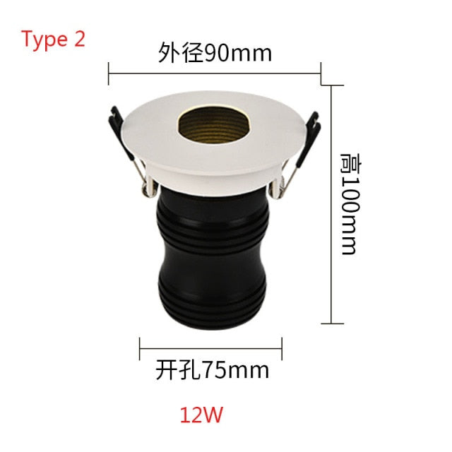 LED Recessed Downlight COB Led Ceiling Spotlight Bedroom Kitchen Living Dining Room 7W 12W Modern Spot Light With Transformer