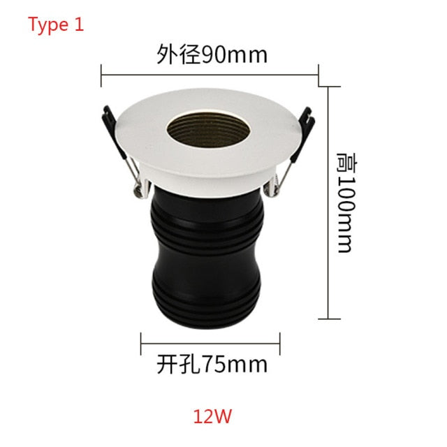 LED Recessed Downlight COB Led Ceiling Spotlight Bedroom Kitchen Living Dining Room 7W 12W Modern Spot Light With Transformer