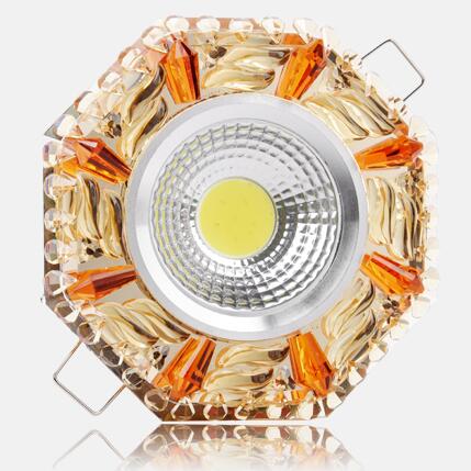 Crystal COB 3W Led Downlights Recessed Ceiling Spot Light Lamps Embedded LED Downlights Home Decoration Light
