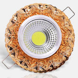Crystal COB 3W Led Downlights Recessed Ceiling Spot Light Lamps Embedded LED Downlights Home Decoration Light