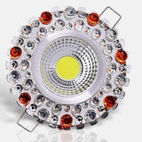 Crystal COB 3W Led Downlights Recessed Ceiling Spot Light Lamps Embedded LED Downlights Home Decoration Light