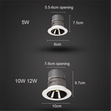 New LED Downlight Ceiling 5W 7W 12W led Ceiling lamp Black White Adjustable led Recessed Downlights for home picture gallary