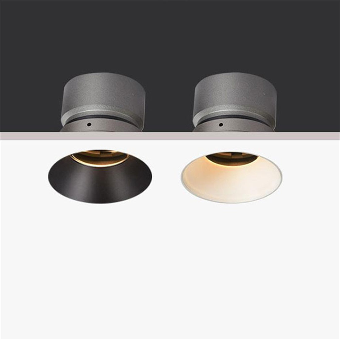 New LED Downlight Ceiling 5W 7W 12W led Ceiling lamp Black White Adjustable led Recessed Downlights for home picture gallary