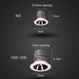New LED Downlight Ceiling 5W 7W 12W led Ceiling lamp Black White Adjustable led Recessed Downlights for home picture gallary