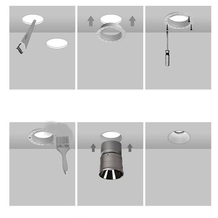 New LED Downlight Ceiling 5W 7W 12W led Ceiling lamp Black White Adjustable led Recessed Downlights for home picture gallary