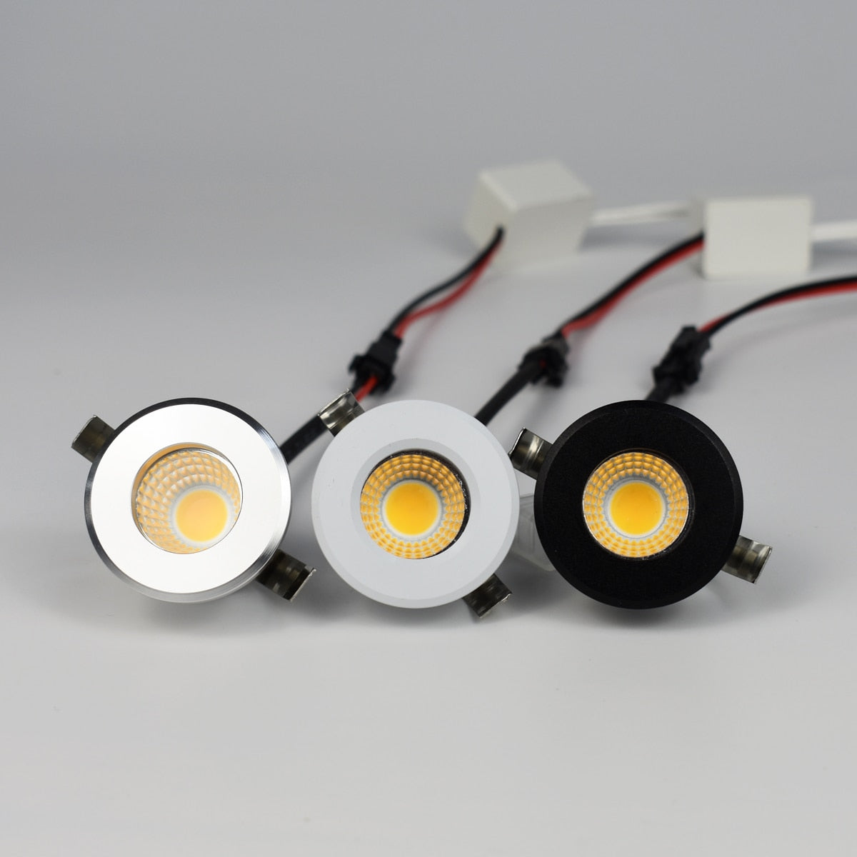 LED Mini COB Spotlight Star Ceiling Downlight 3W Cut Hole 30mm Black White Silver Body AC 110V 220V Dust-proof Anti-fog