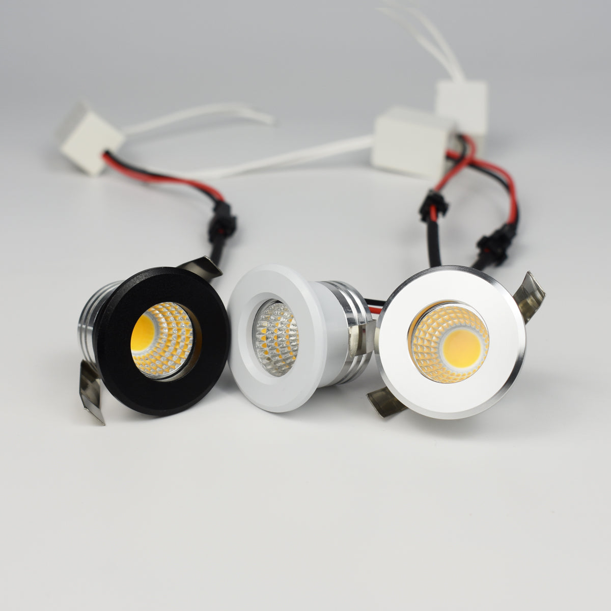 LED Mini COB Spotlight Star Ceiling Downlight 3W Cut Hole 30mm Black White Silver Body AC 110V 220V Dust-proof Anti-fog