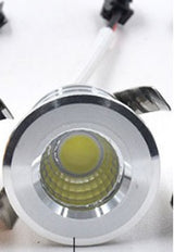 LED Mini COB Spotlight Star Ceiling Downlight 3W Cut Hole 30mm Black White Silver Body AC 110V 220V Dust-proof Anti-fog