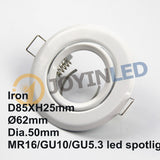 Aluminum downlight Fitting trims recessed 20pcs/lot LED Ceiling Lamp Holder GU10/MR16 Round Fixtures