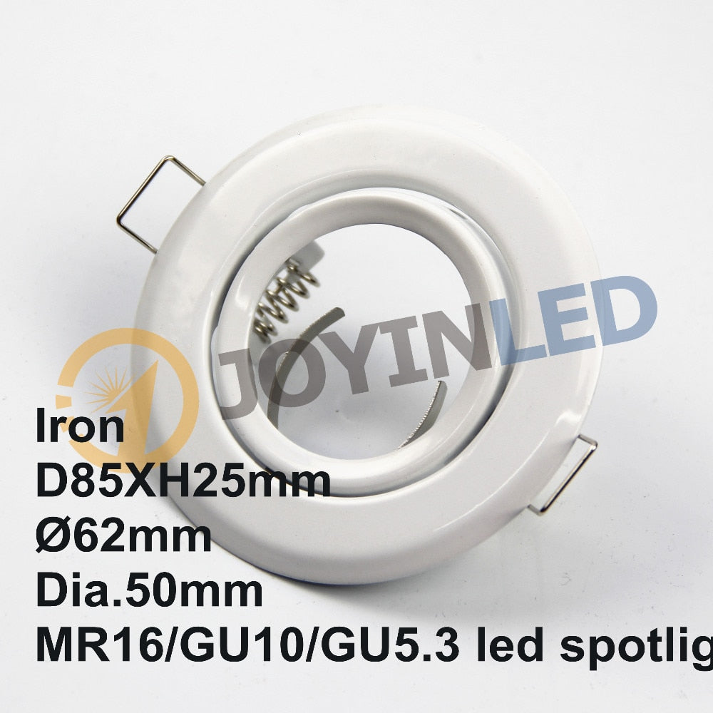 Aluminum downlight Fitting trims recessed 20pcs/lot LED Ceiling Lamp Holder GU10/MR16 Round Fixtures