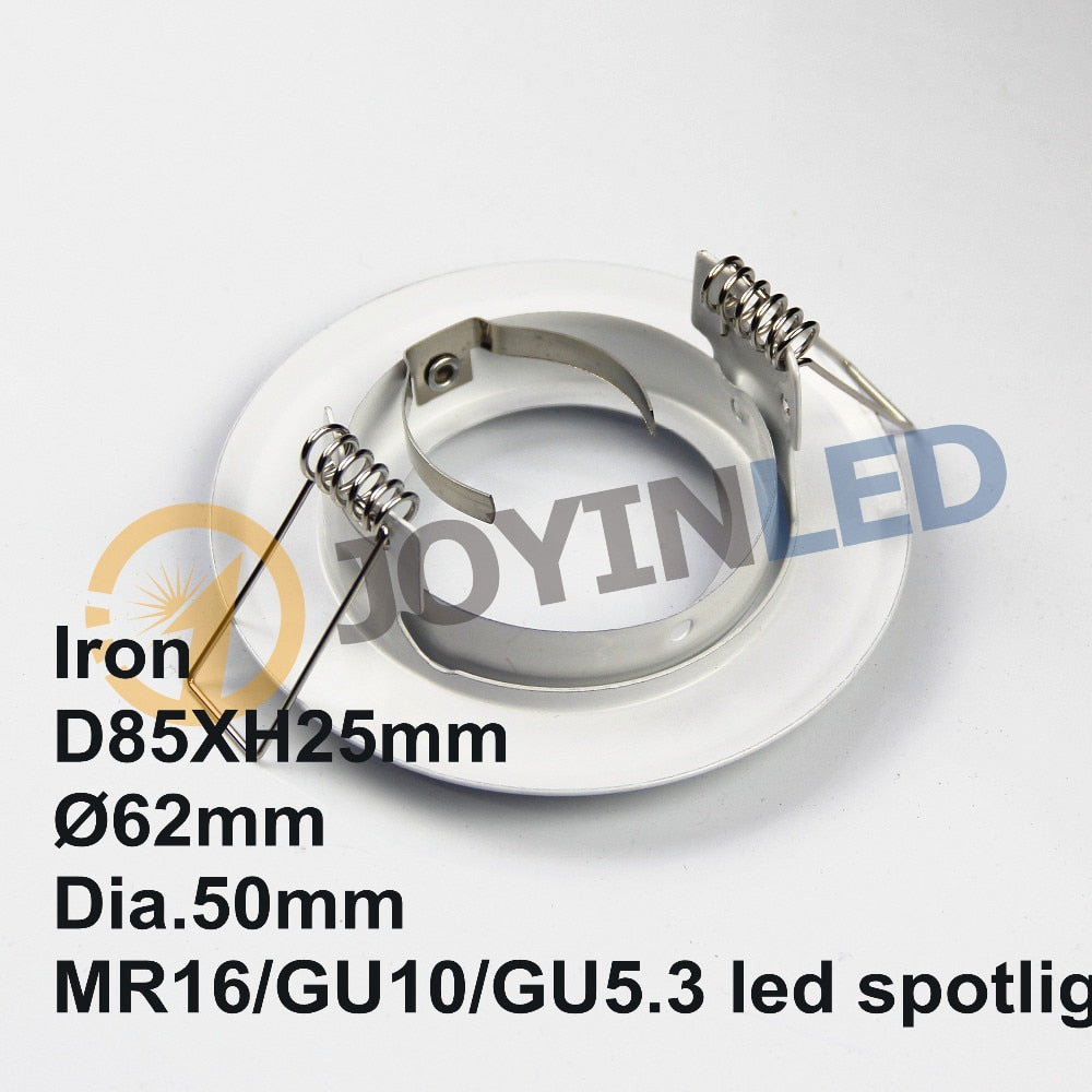 Aluminum downlight Fitting trims recessed 20pcs/lot LED Ceiling Lamp Holder GU10/MR16 Round Fixtures