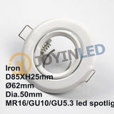 Aluminum downlight Fitting trims recessed 20pcs/lot LED Ceiling Lamp Holder GU10/MR16 Round Fixtures