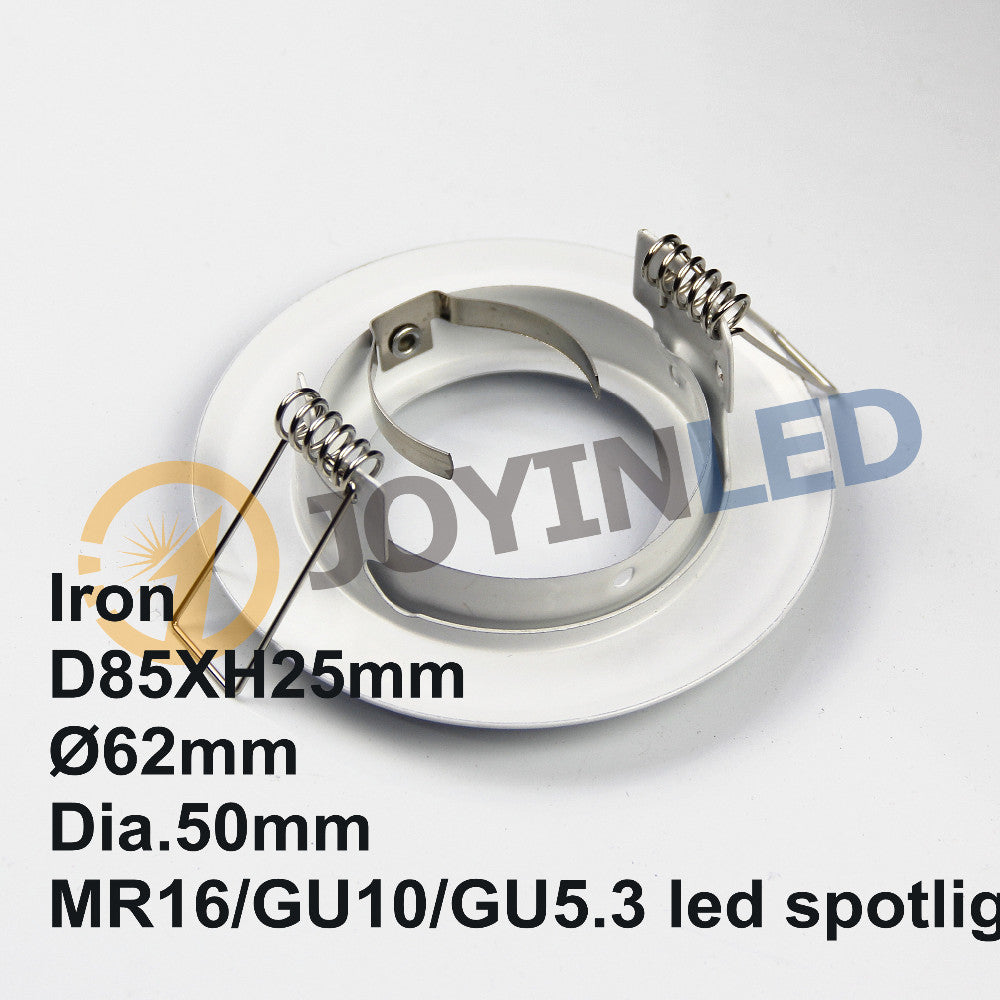 Aluminum downlight Fitting trims recessed 20pcs/lot LED Ceiling Lamp Holder GU10/MR16 Round Fixtures