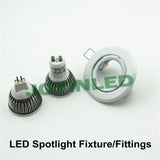 Aluminum downlight Fitting trims recessed 20pcs/lot LED Ceiling Lamp Holder GU10/MR16 Round Fixtures